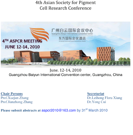 4th ASPCR Cell Research Conference